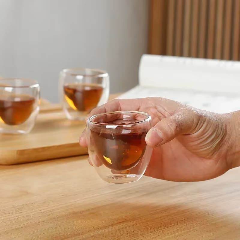 Copo de Vidro Parede Dupla Cantinho Café e Chá Premium