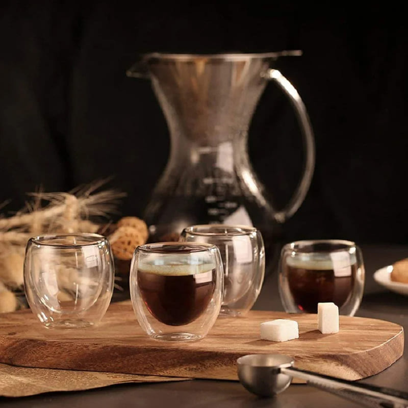 Copo de Vidro Parede Dupla Cantinho Café e Chá Premium