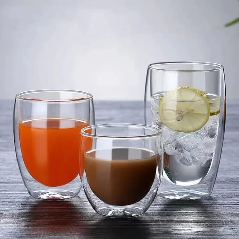 Copo de Vidro Parede Dupla Cantinho Café e Chá Premium