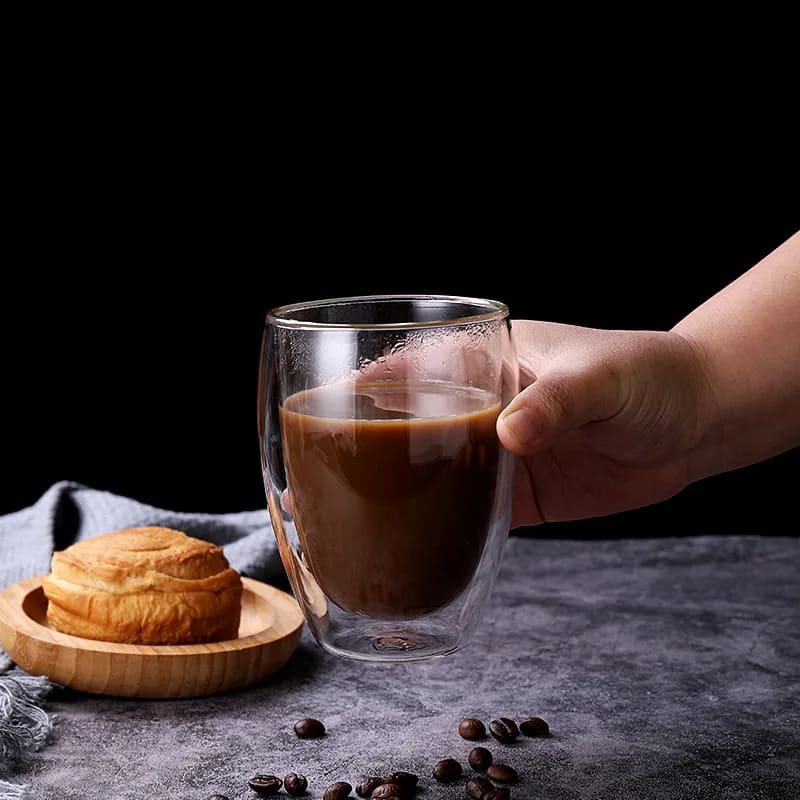 Copo de Vidro Parede Dupla Cantinho Café e Chá Premium