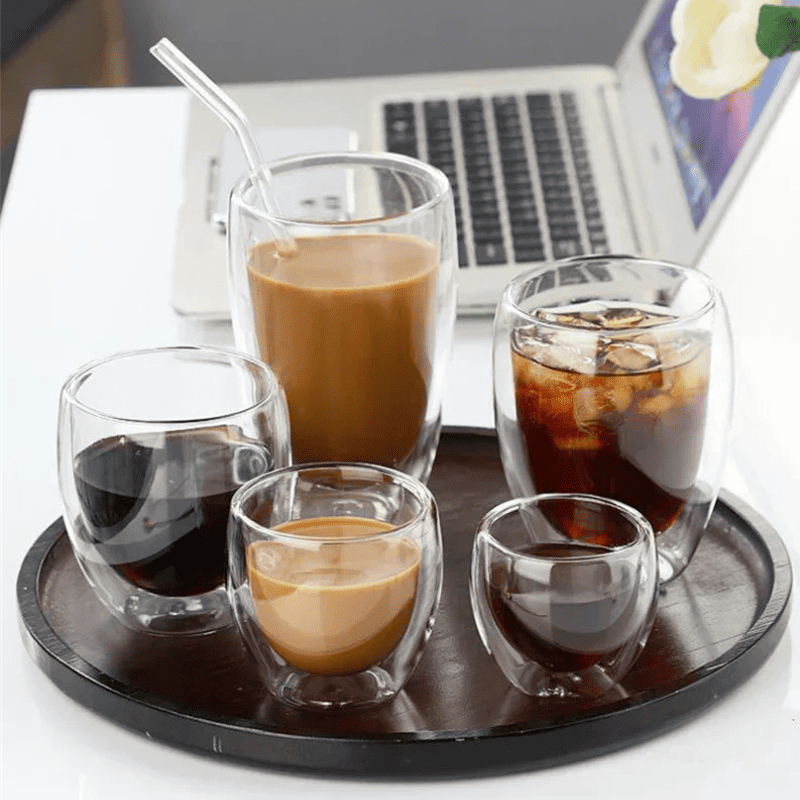 Copo de Vidro Parede Dupla Cantinho Café e Chá Premium