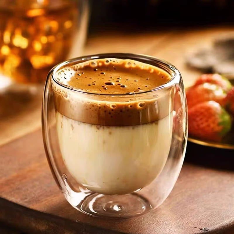 Copo de Vidro Parede Dupla Cantinho Café e Chá Premium