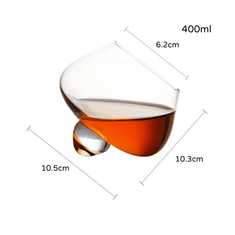 Copo de Whisky Cristal Barriga Rotativo 250ml Luxuoso