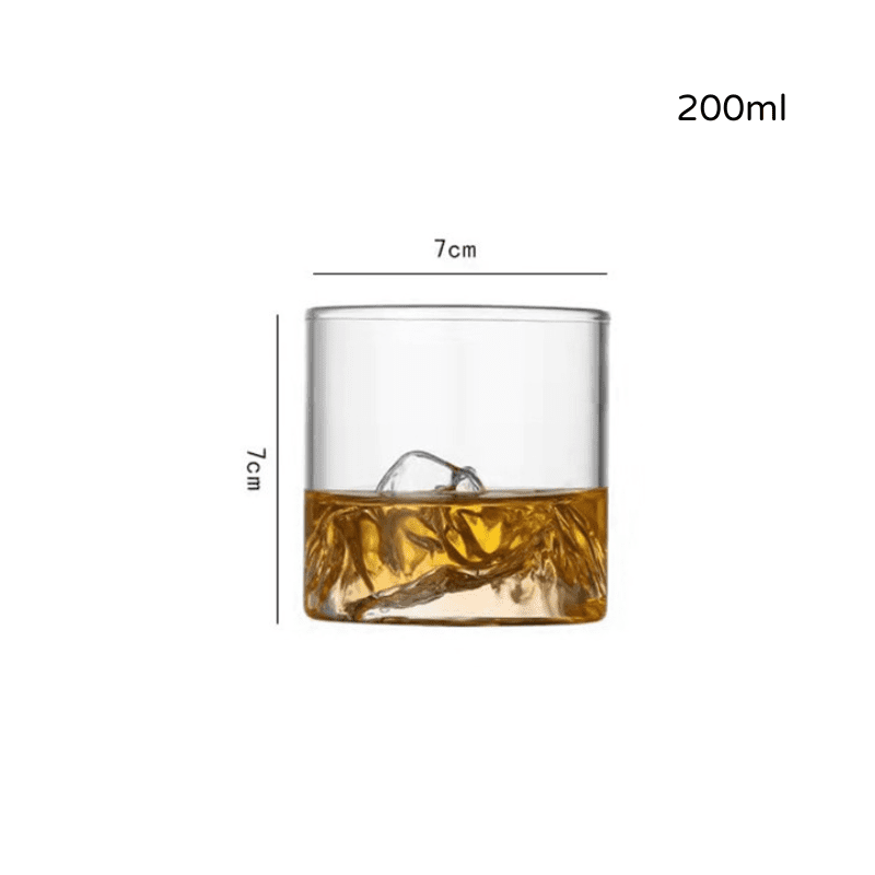 Copo de Whisky em Cristal com Fundo Iceberg para Coquetéis