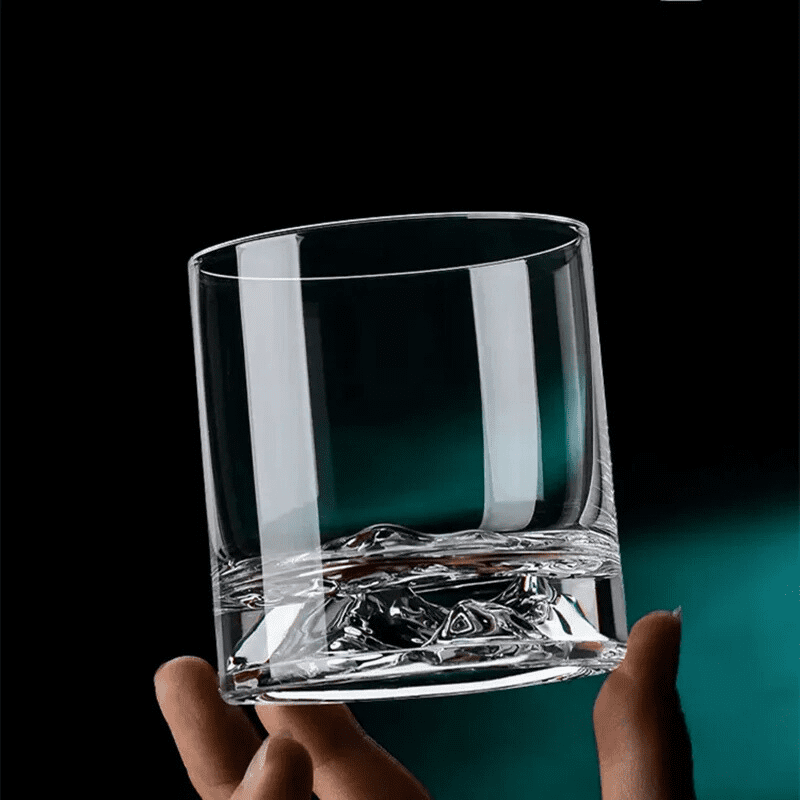 Copo de Whisky em Cristal com Fundo Iceberg para Coquetéis