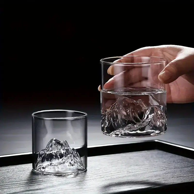 Copo de Whisky em Cristal com Fundo Iceberg para Coquetéis