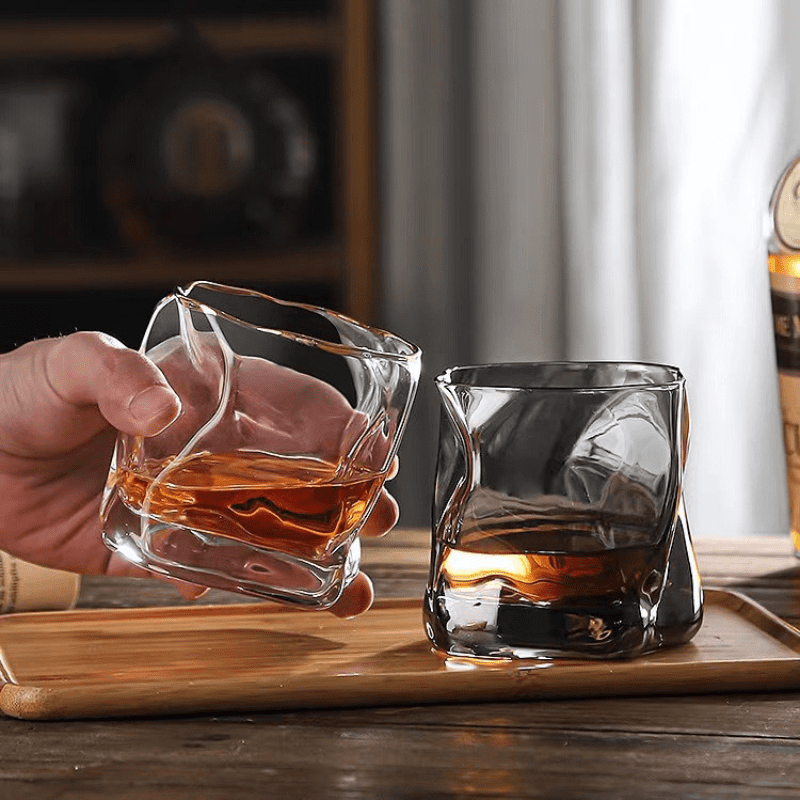 Copo de Whisky em Cristal Orgânico para Home Bar