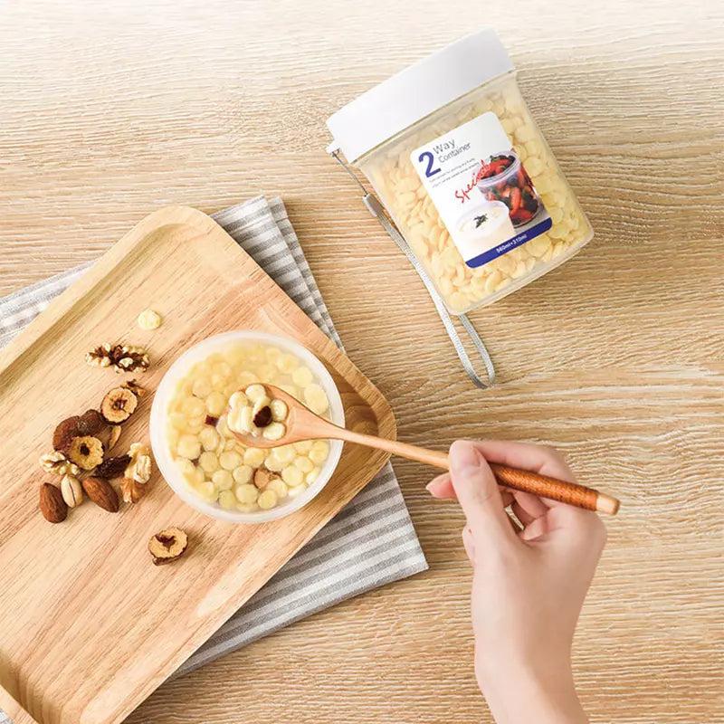 Copo para Cereais Salada e Frutas Portátil com Divisórias