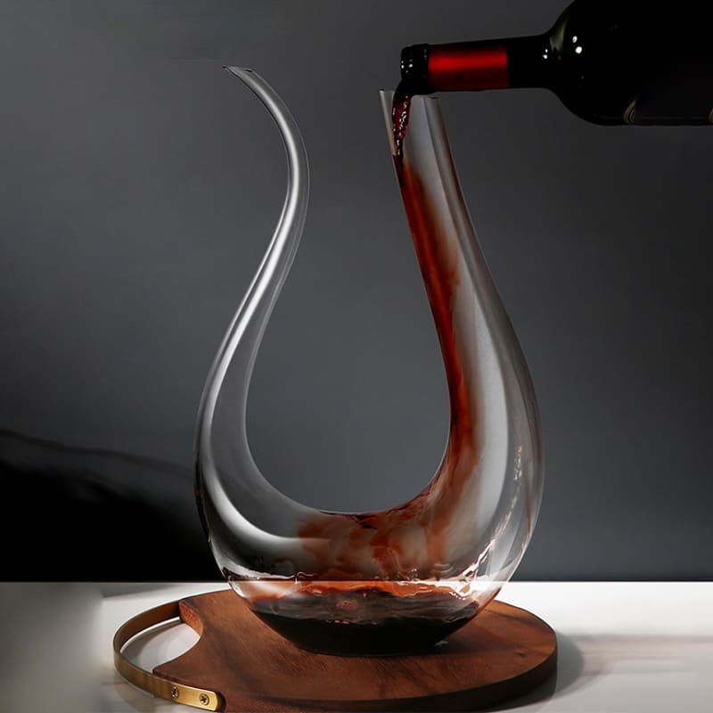 Decanter de Vinho em Vidro Formato Cisne 1500ml Sofisticado