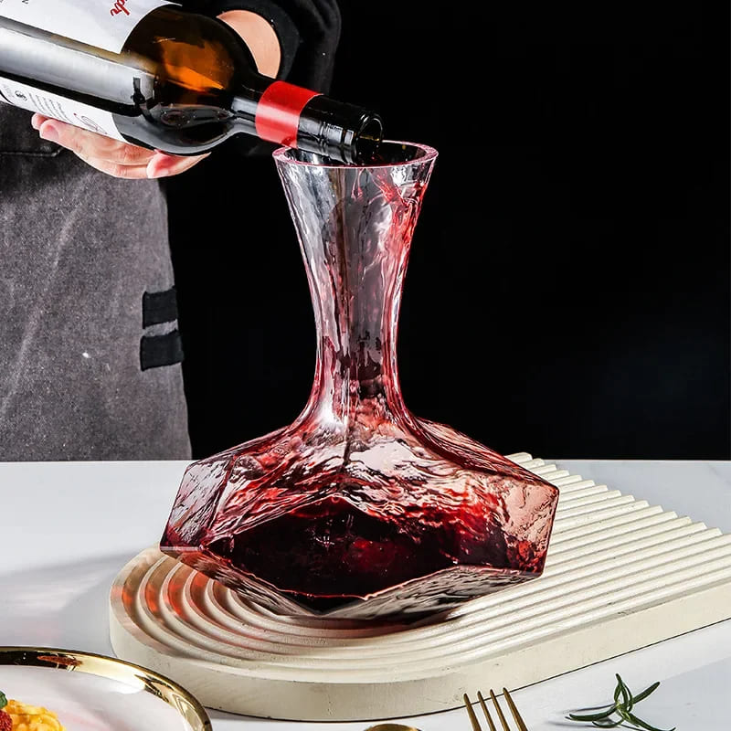 Decanter de Vidro Irregular Moderno para Vinho e Whisky