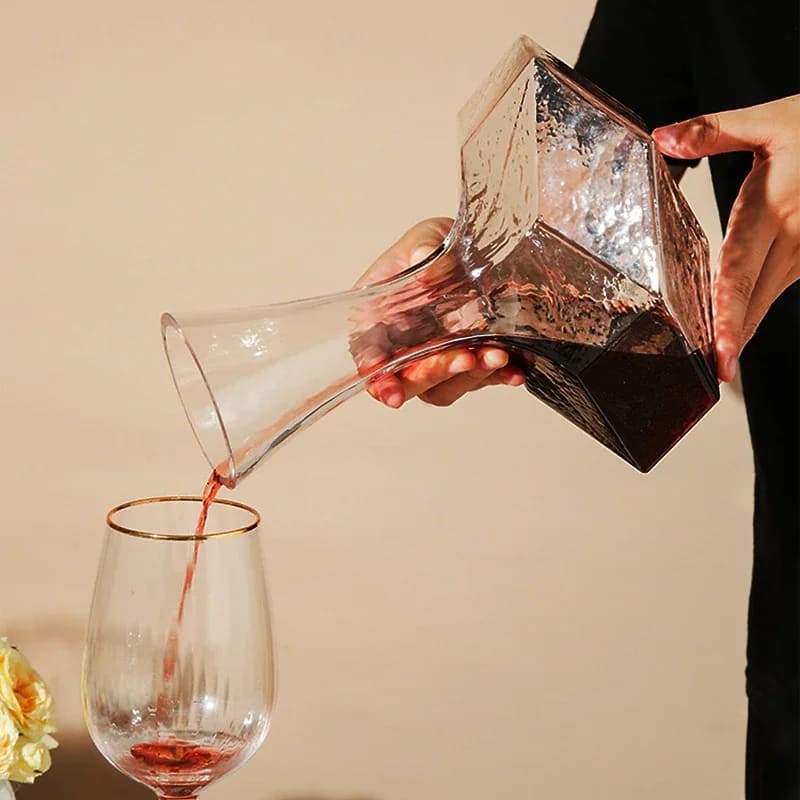 Decanter de Vidro Irregular Moderno para Vinho e Whisky