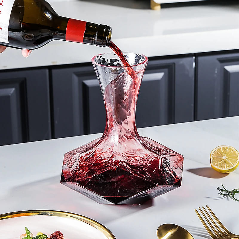 Decanter de Vidro Irregular Moderno para Vinho e Whisky