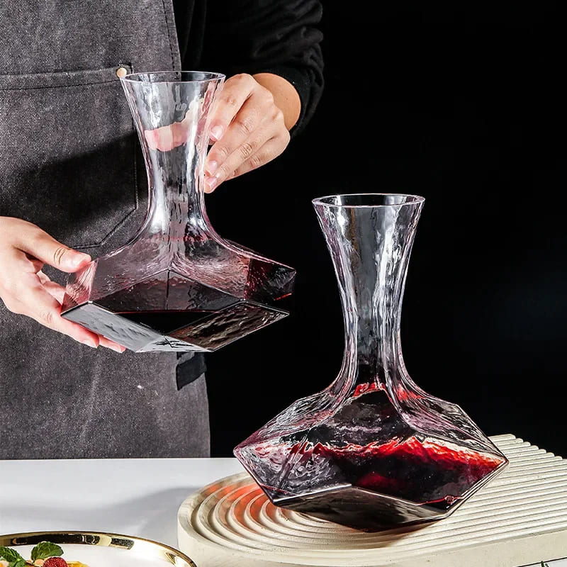 Decanter de Vidro Irregular Moderno para Vinho e Whisky