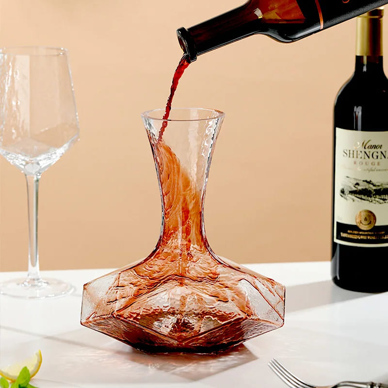 Decanter de Vidro Irregular Moderno para Vinho e Whisky
