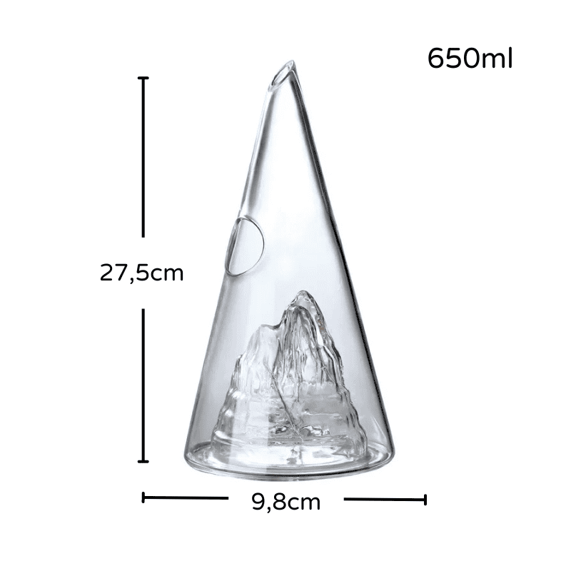 Decanter de Vidro Pirâmide para Vinho e Whisky 750ml