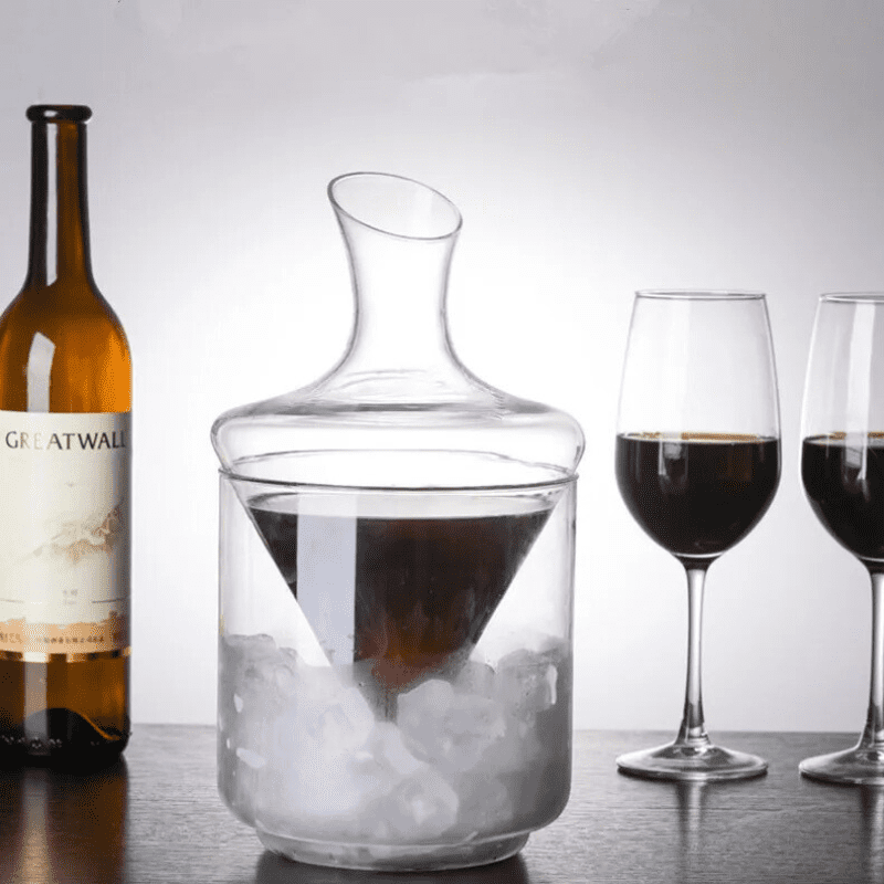 Decanter De Vidro Com Balde De Gelo Integrado Artesanal
