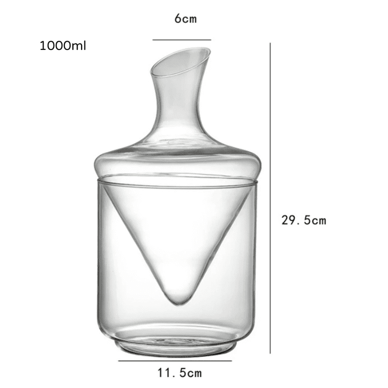 Decanter De Vidro Com Balde De Gelo Integrado Artesanal