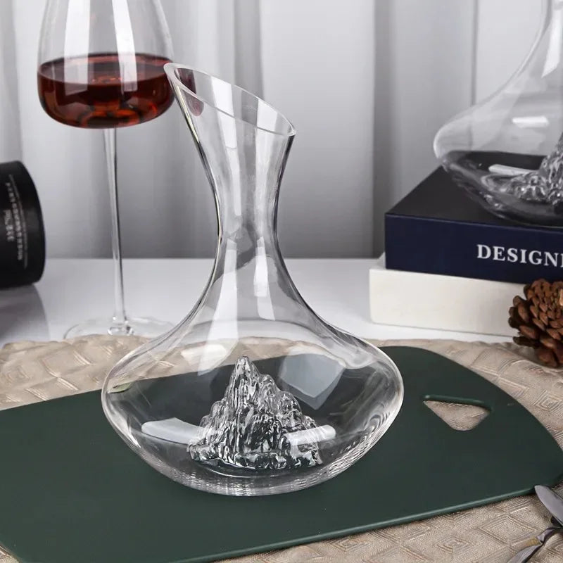 Decanter De Vidro Iceberg Para Vinho E Whisky Elegante