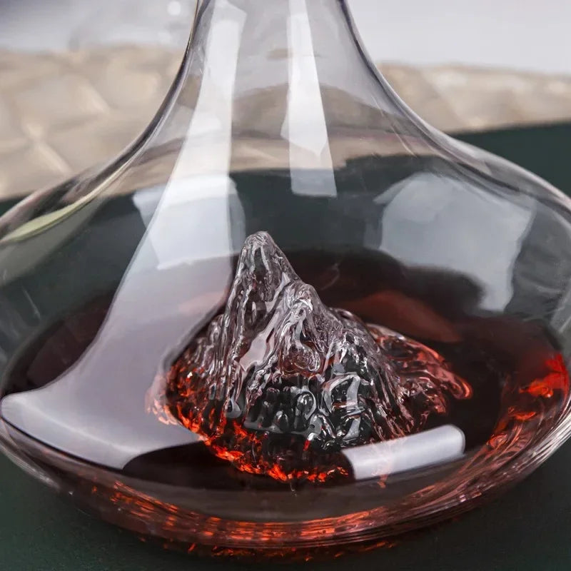 Decanter De Vidro Iceberg Para Vinho E Whisky Elegante