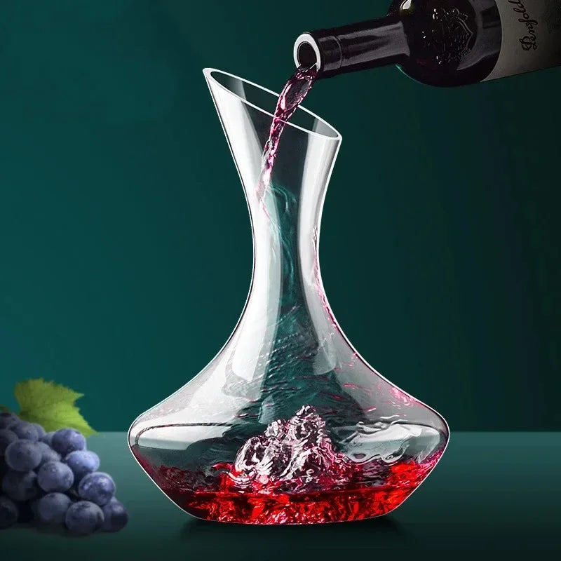 Decanter De Vidro Iceberg Para Vinho E Whisky Elegante