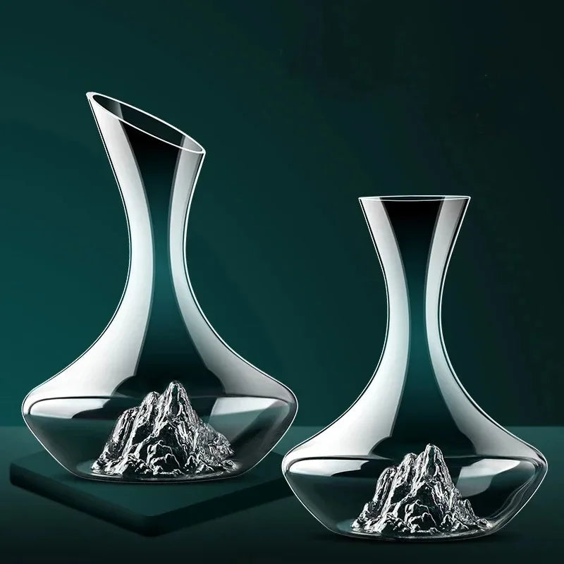 Decanter De Vidro Iceberg Para Vinho E Whisky Elegante