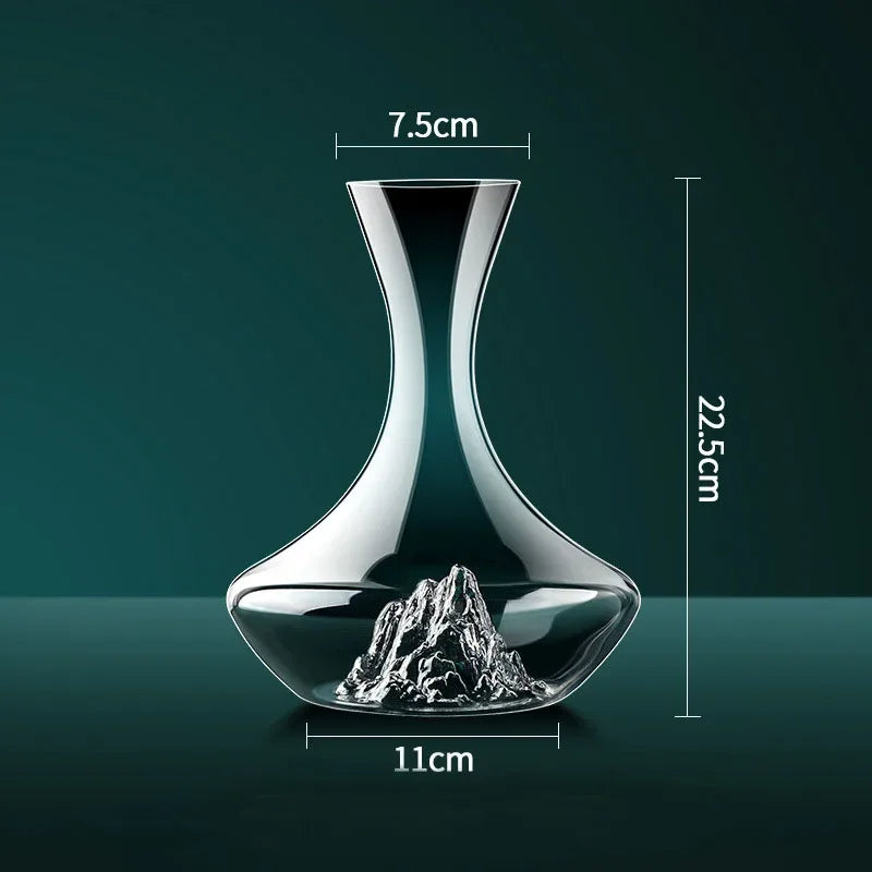 Decanter De Vidro Iceberg Para Vinho E Whisky Elegante