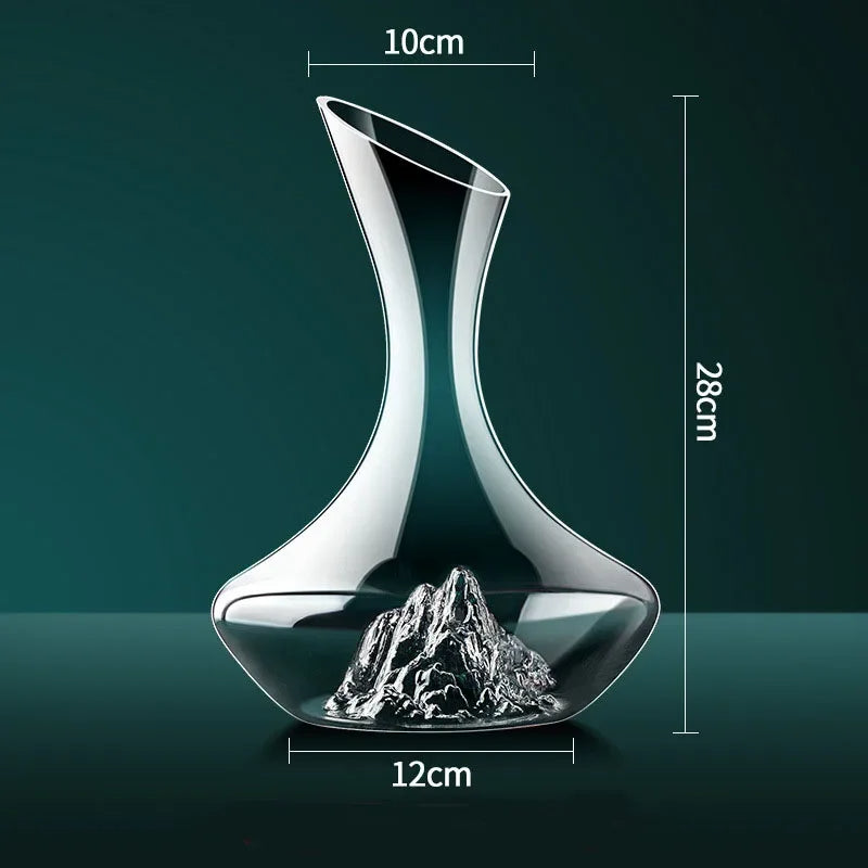 Decanter De Vidro Iceberg Para Vinho E Whisky Elegante