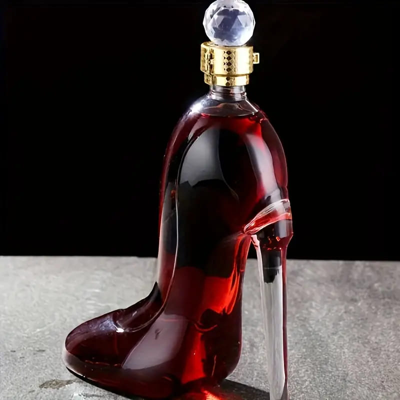 Decanter em Vidro Formato Sapato para Vinho e Whisky