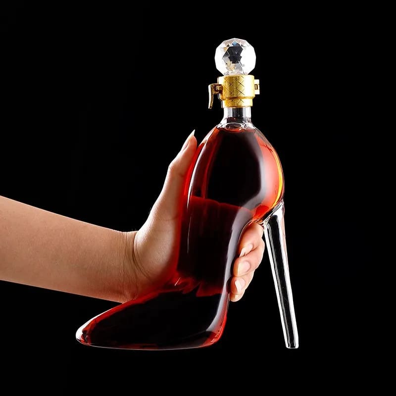 Decanter em Vidro Formato Sapato para Vinho e Whisky
