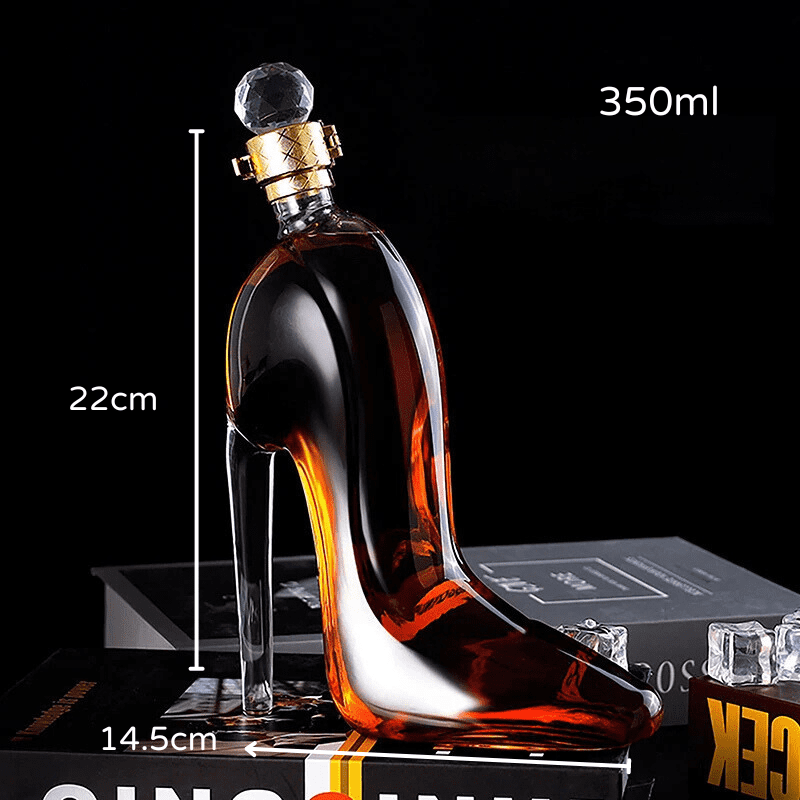 Decanter em Vidro Formato Sapato para Vinho e Whisky