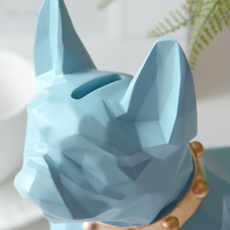 Cofre Decorativo Em Resina Buldogue Francês Compacto