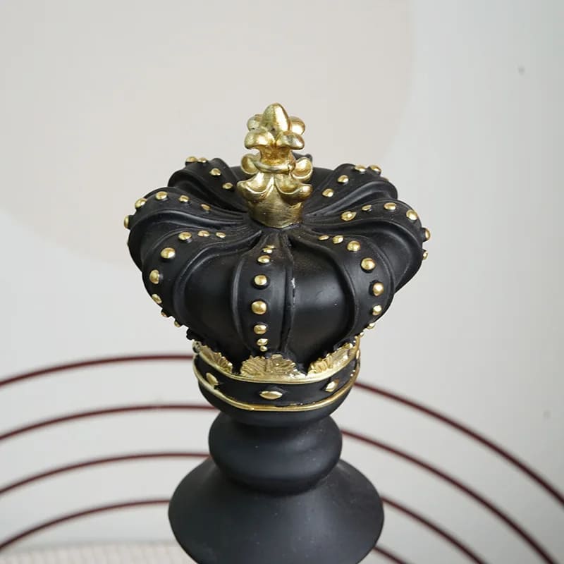 Estátua De Resina Peças De Xadrez Moderna Para Mesa