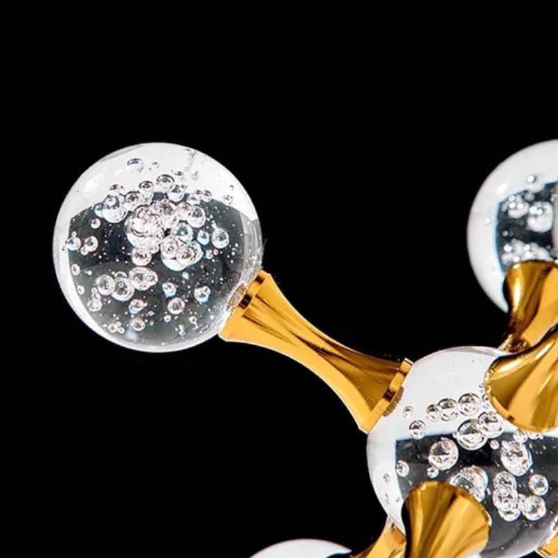 Ornamento de Mesa em Cristal Design Molecular Moderno