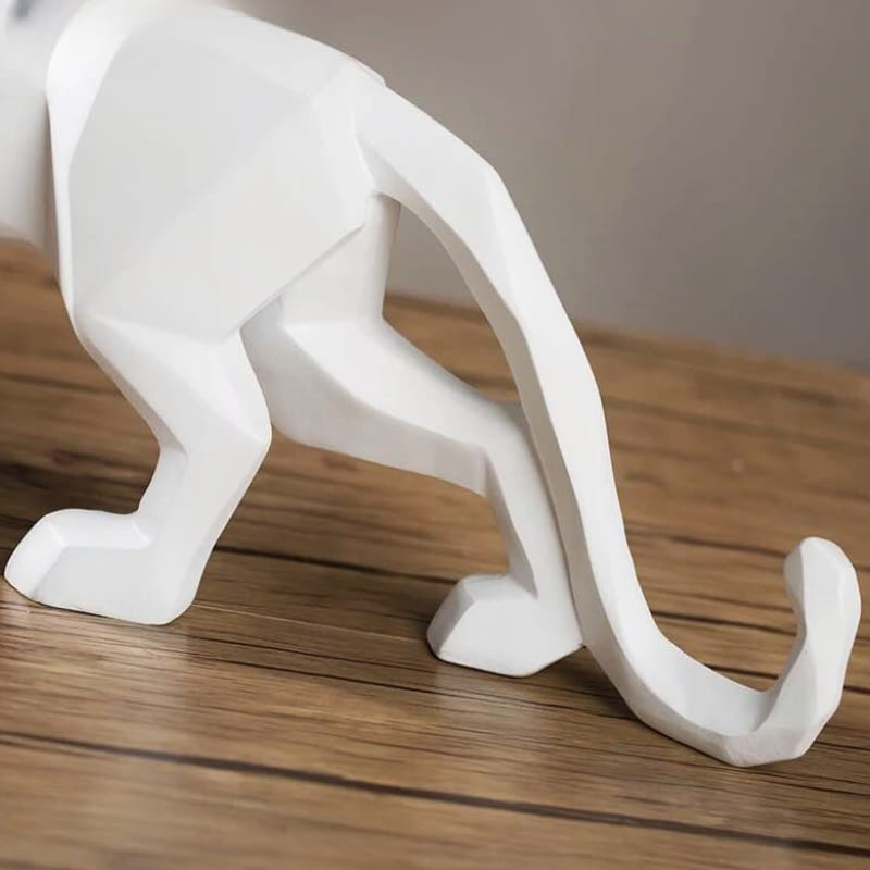 Estátua De Leopardo Em Resina Elegante Para Mesa