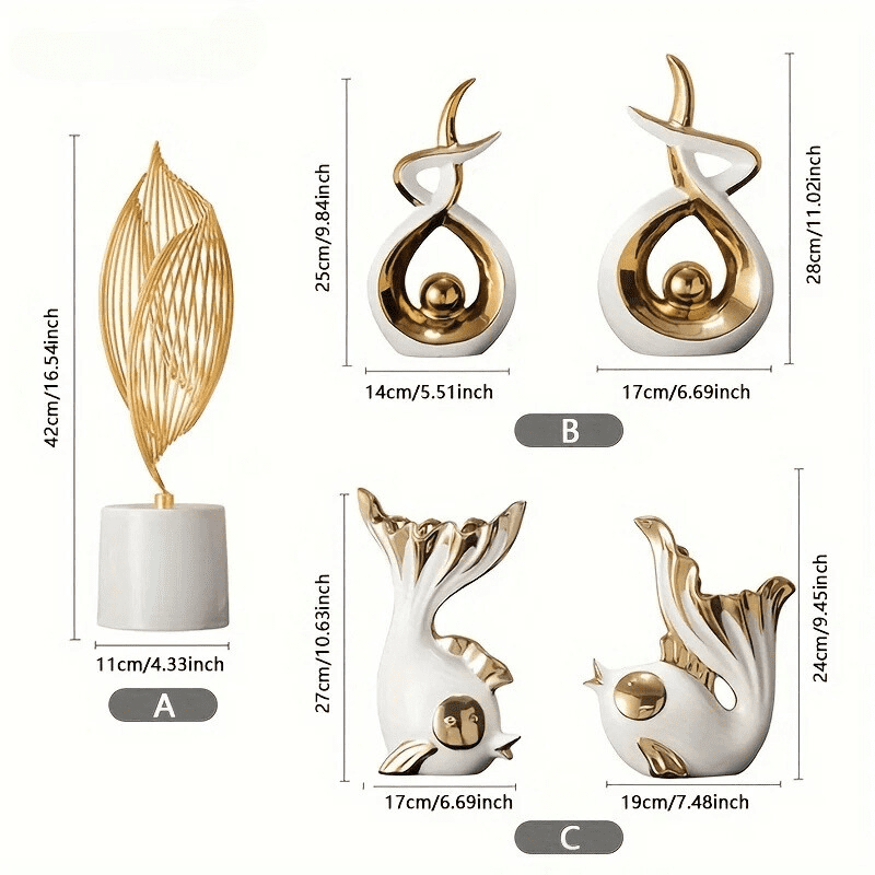 Escultura De Cerâmica Moderna Para Sala Moderna