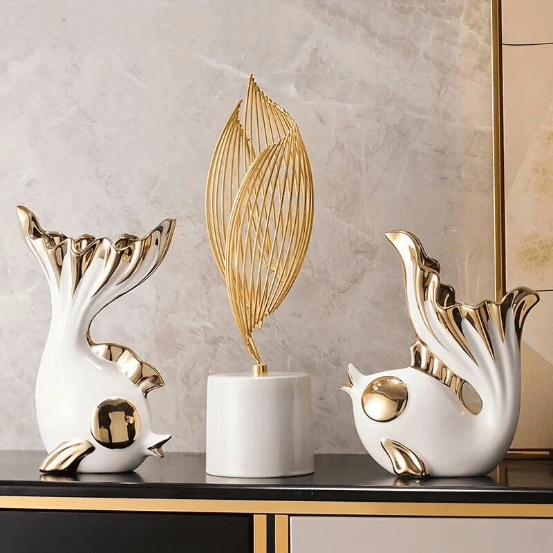 Escultura De Cerâmica Moderna Para Sala Moderna