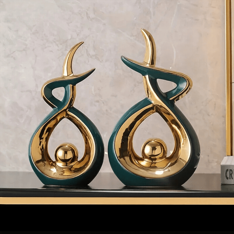 Escultura De Cerâmica Moderna Para Sala Moderna