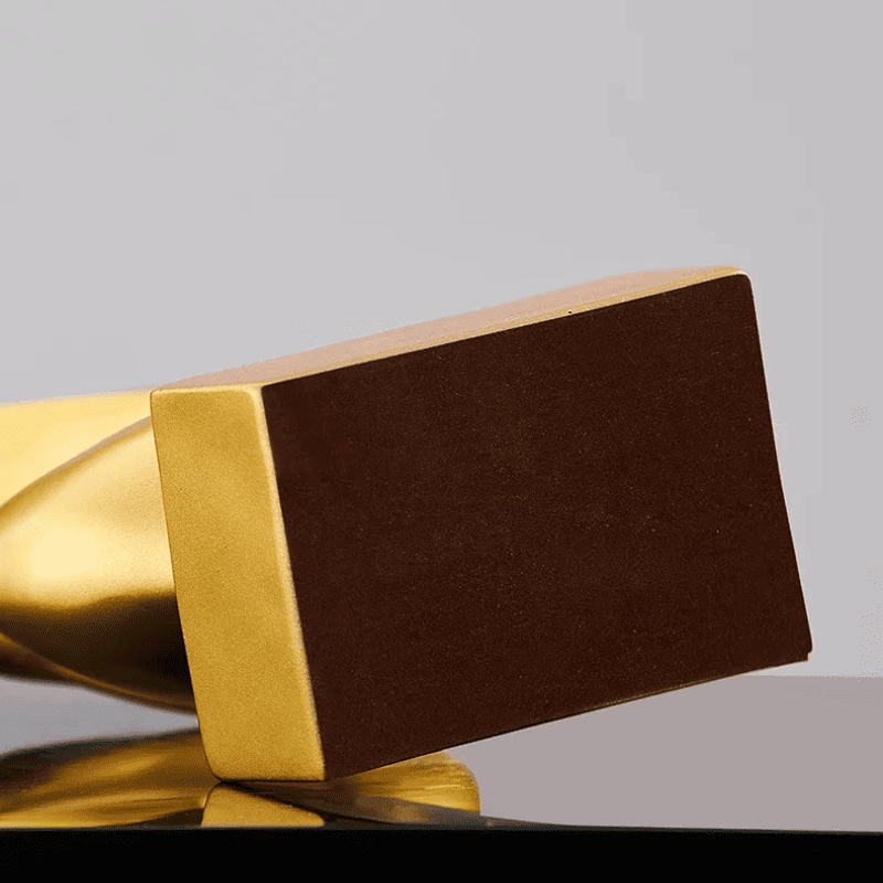 Escultura Abstrata de Chamas Em Resina Para Sala