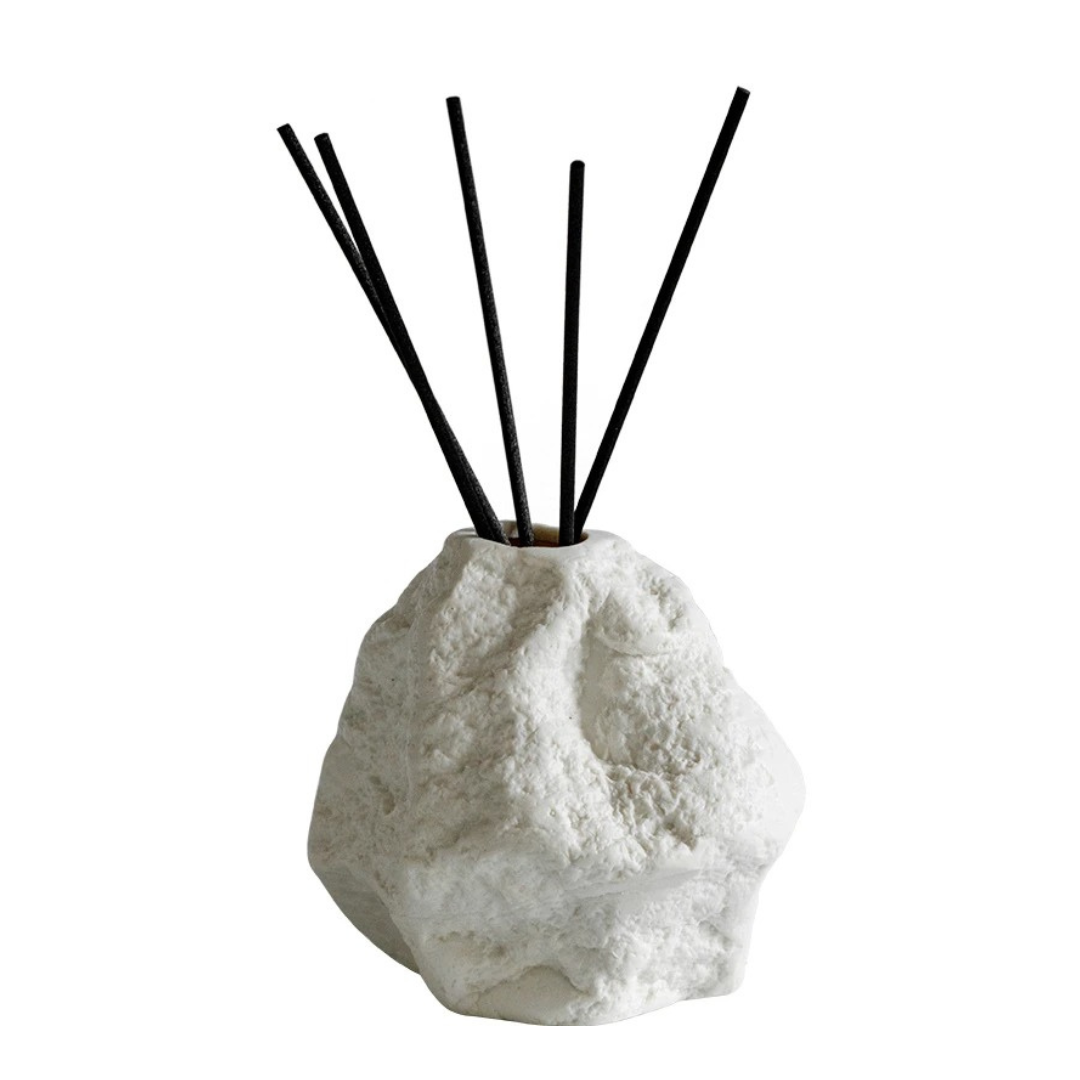 Difusor de Cerâmica com Design Orgânico Efeito Pedra