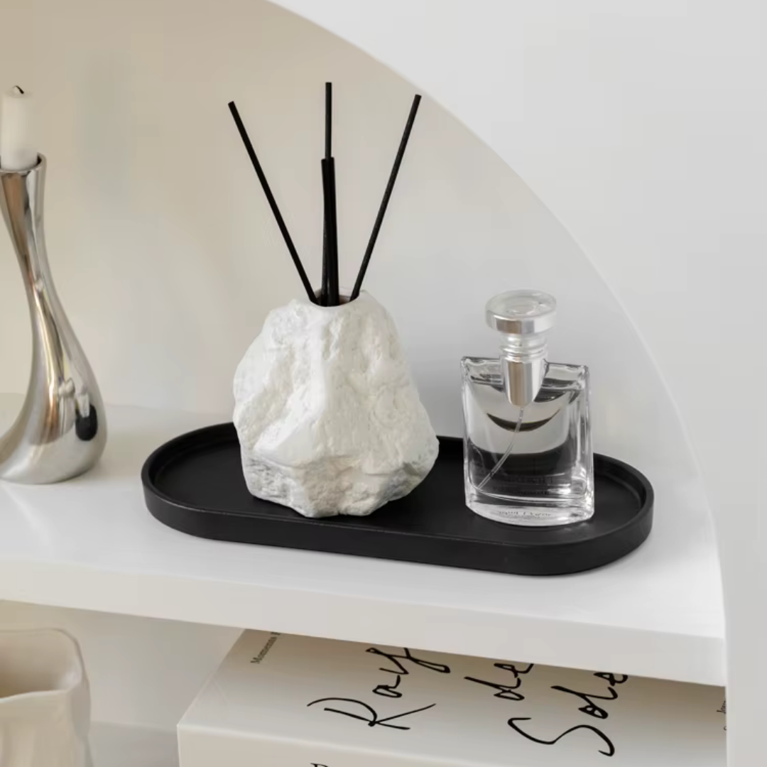 Difusor de Cerâmica com Design Orgânico Efeito Pedra