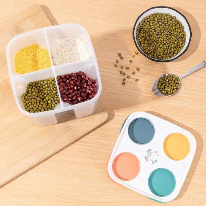 Dispensador de Alimentos com 4 Divisórias Compacto Prático