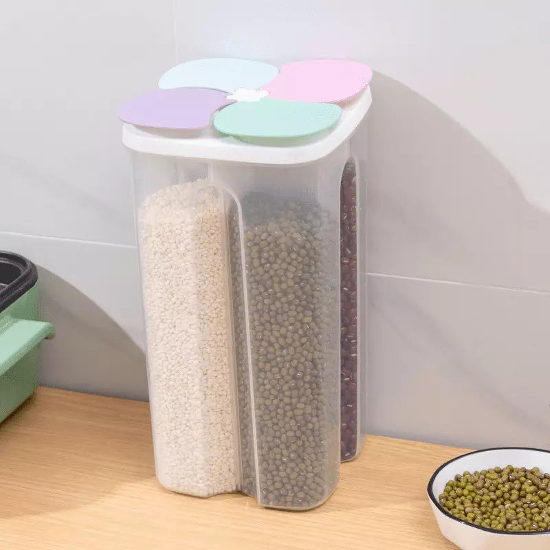 Dispensador de Alimentos com 4 Divisórias Compacto Prático