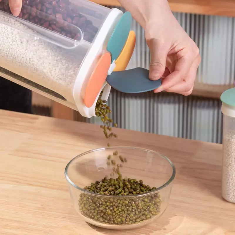 Dispensador de Alimentos com 4 Divisórias Compacto Prático