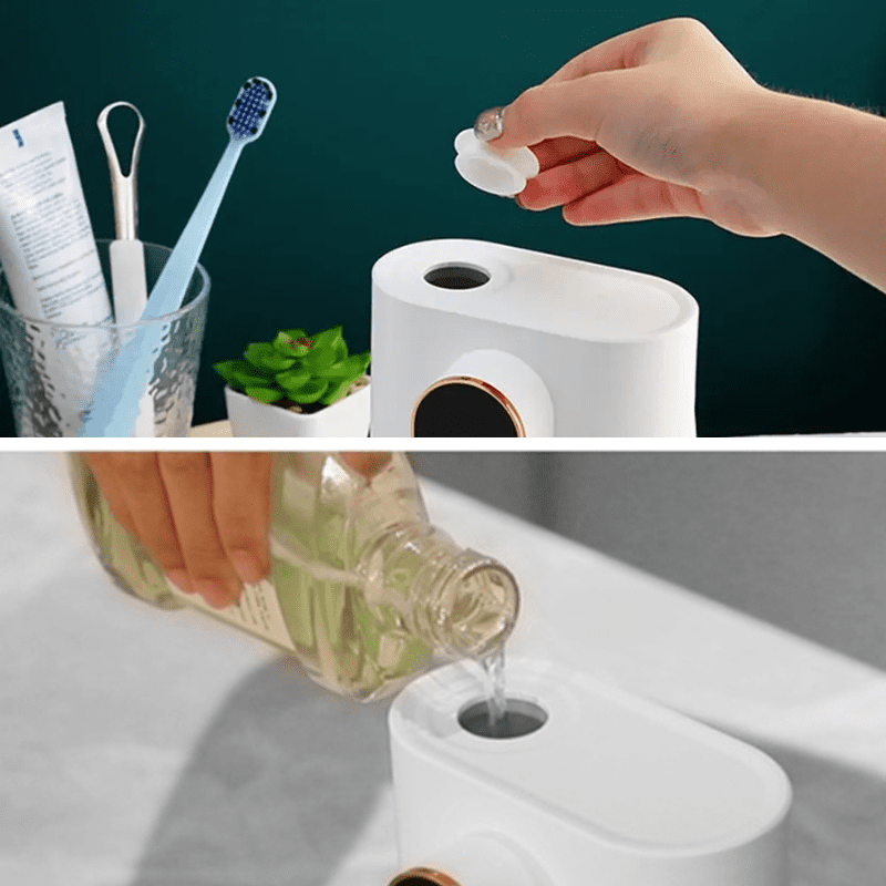 Dispenser Automático de Enxaguante Bucal USB Recarregável