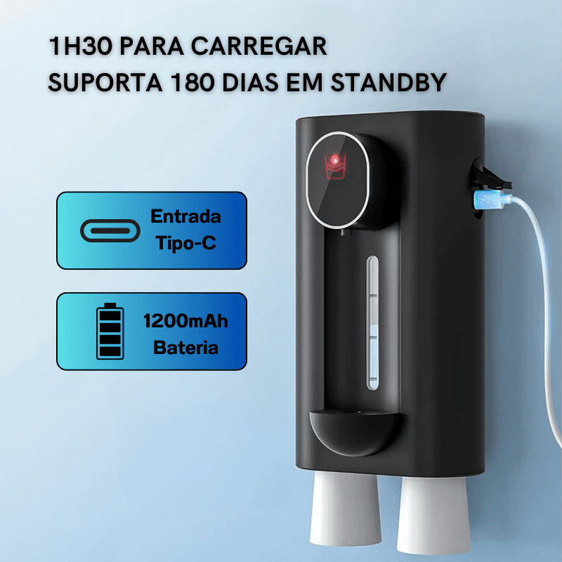 Dispenser Automático de Enxaguante Bucal USB Recarregável