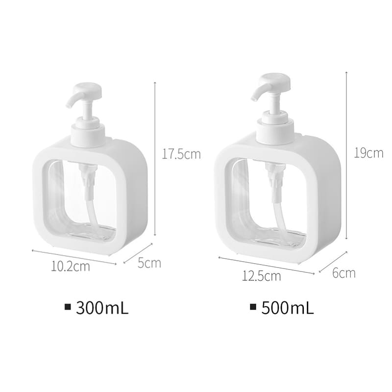 Dispenser de Sabonete Transparente 300ml e 500ml Elegante