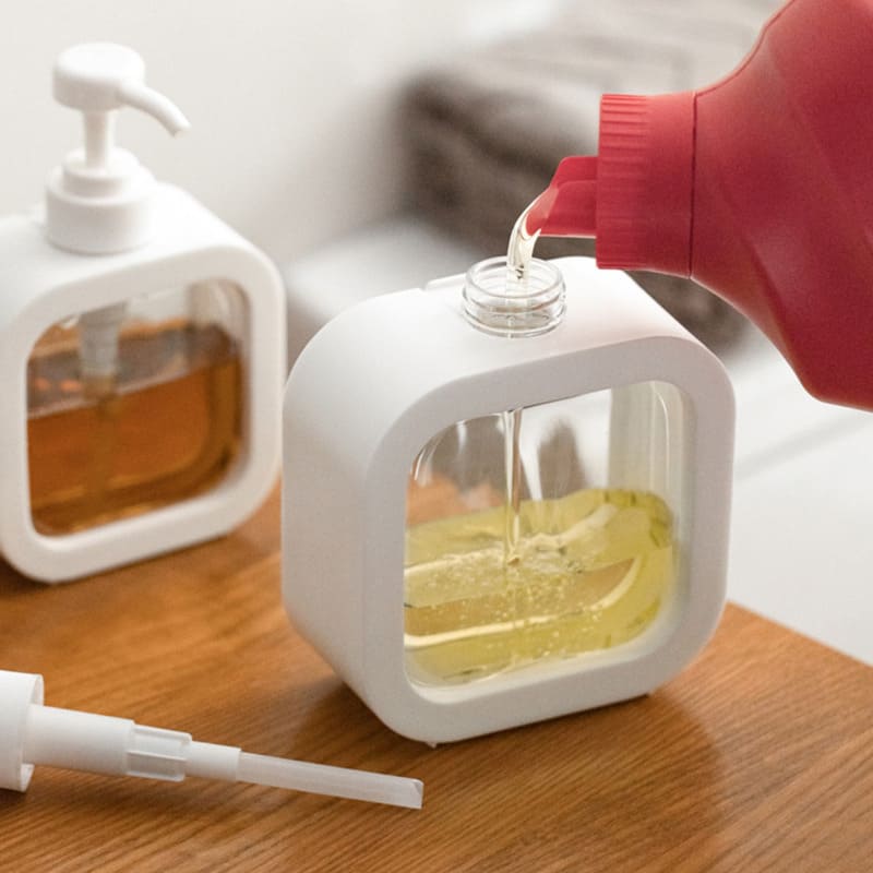 Dispenser de Sabonete Transparente 300ml e 500ml Elegante