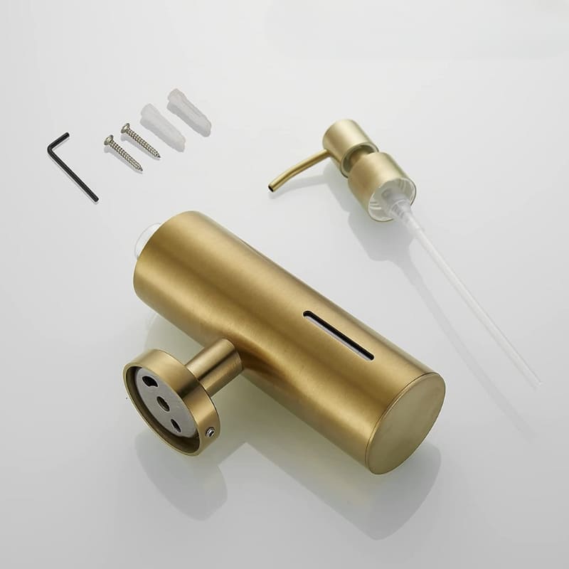 Dispenser de Sabonete Aço Inox Dourado 250ml