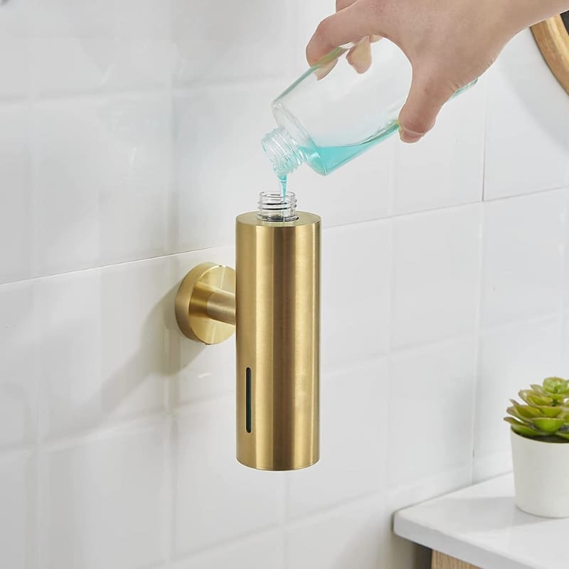 Dispenser de Sabonete Aço Inox Dourado 250ml