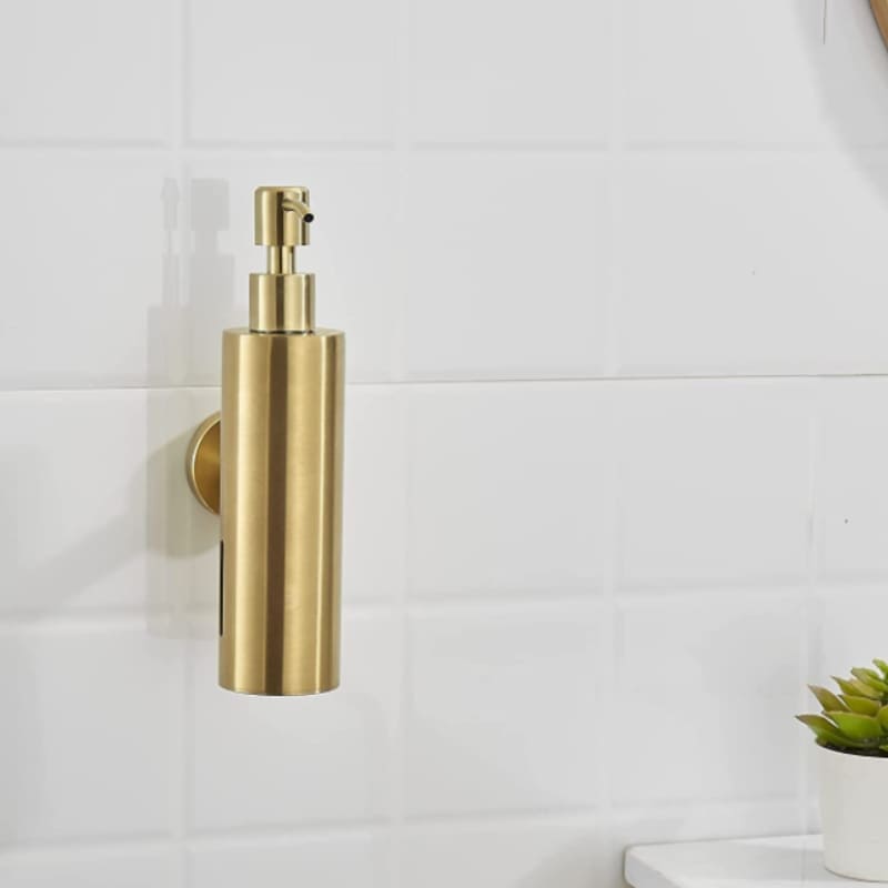 Dispenser de Sabonete Aço Inox Dourado 250ml